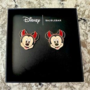 Disney x Baublebar Halloween Minnie Mouse Devil Horn Earrings - NEW
